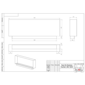 Биокамин в нишу SteelHeat LONG 1500 XL
